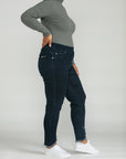 Bluberry denim Elastic Waistband Capri Palmer