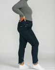 Bluberry denim Elastic Waistband Capri Palmer