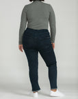 Bluberry denim Elastic Waistband Capri Palmer