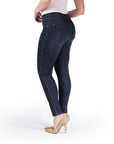 Bluberry denim Elastic Waistband Ankle Length Luna