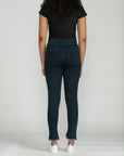Bluberry denim Elastic Waistband Capri Palmer
