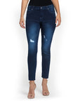 Bluberry Denim Zipper-Fly Ankle Length Jayleen