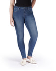 Bluberry Denim Zipper-Fly Ankle Length Medium Wash