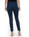 Bluberry denim Zipper-Fly Ankle Length Dark Navy Rinse Wash