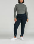 Bluberry denim Elastic Waistband Capri Palmer