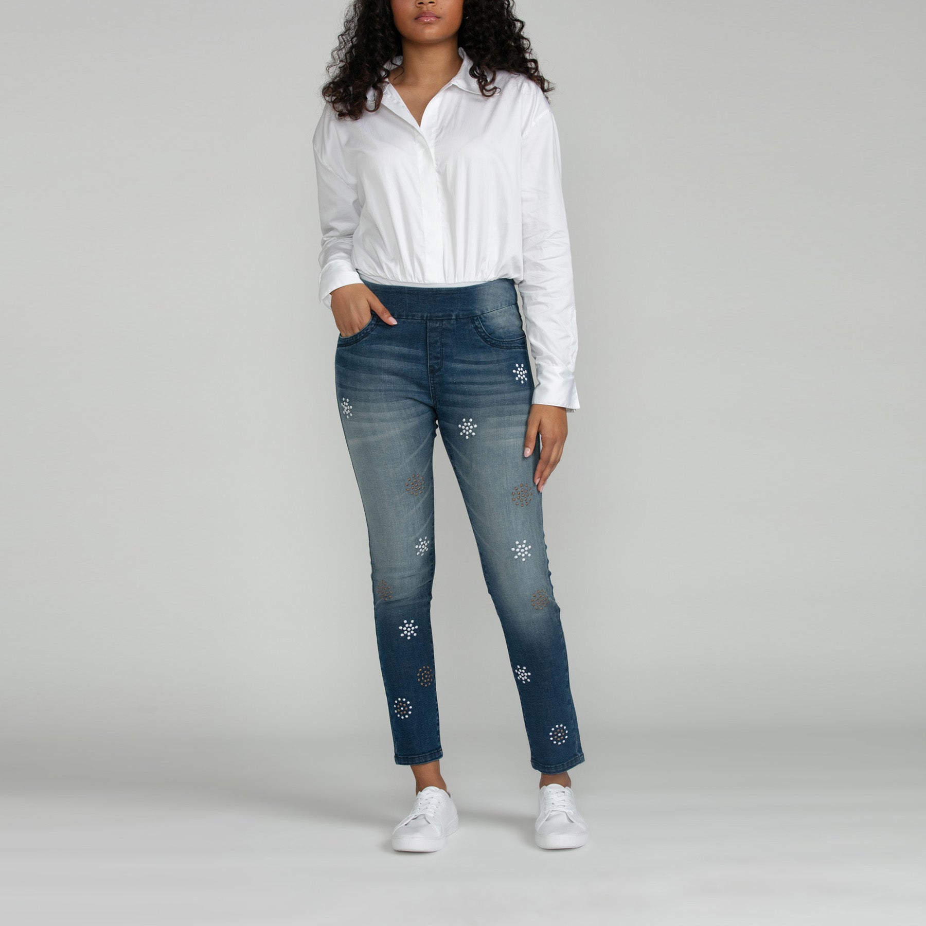 Bluberry denim Pull-On Ankle Length Mila