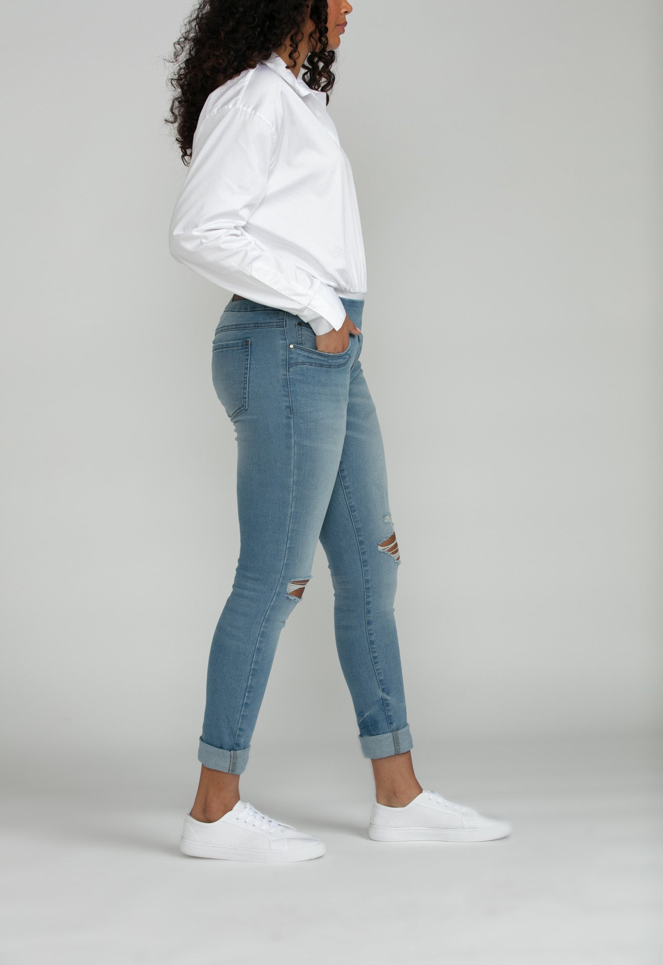 Bluberry denim Pull-On Ankle length Riley