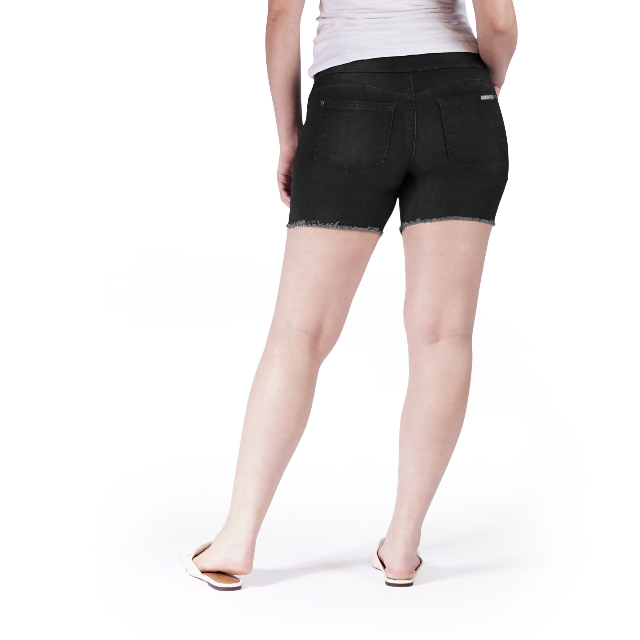 Bluberry denim Elastic Waistband Shorts Posie