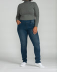 Bluberry Denim Pull-On Straight leg Medium Wash